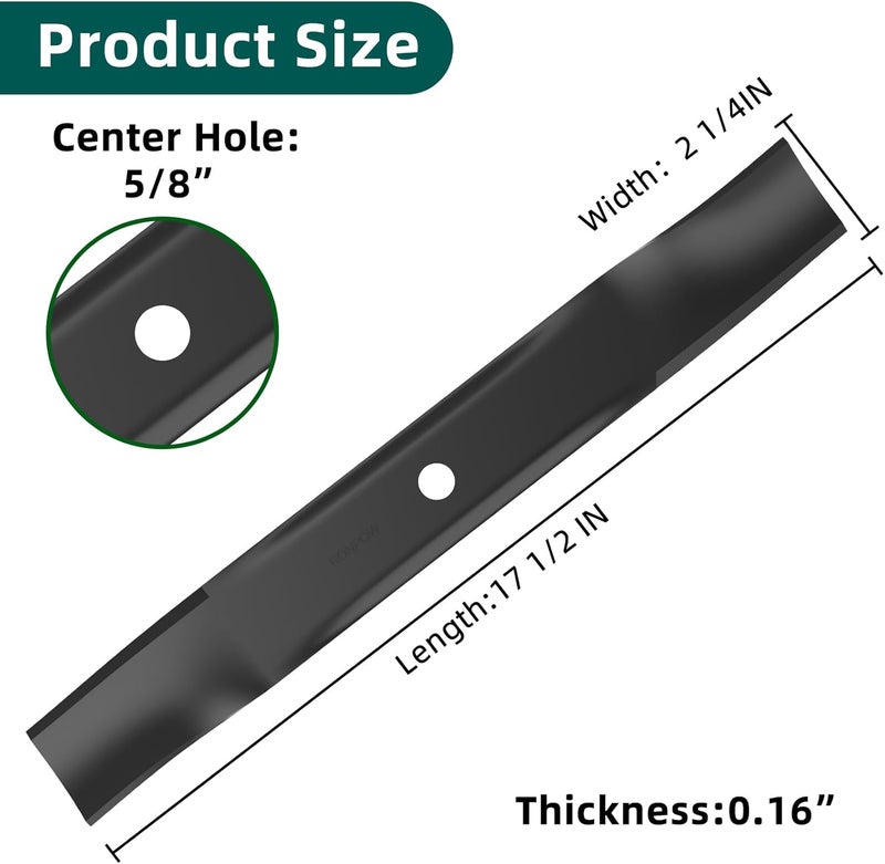RONPOW 50 Inch Lawn Mower Blade, Compatible with Toro, timecutter SS5000, MX5060, 115-5059-03, 79016P, High Lift Mulching Blade for 50 inch Mowers, Replaces OEM 110-6837-03, 112-9759-03, 3 Pack - Image 3