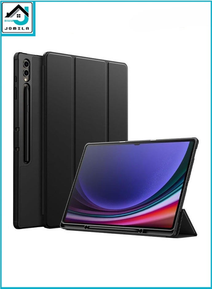 JOMILA Protective Case for Samsung Galaxy Tab S9 Ultra 14.6 Inch – Tri-Fold Stand, Soft TPU Back, S Pen Holder & Charging Support Auto Wake/Sleep(Black) - Image 1