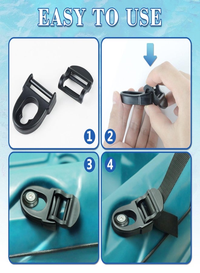 HLOGREE 4Pcs Kayak Seat Clips Replacement,Kayak Seat Clip Parts Fit for Lifetime Emotional,Kayak Seat Belt Clips,Kayak Seat Repair Clip,Kayak Straps Seat Clip with Straps,Kayak Accessories - Image 5