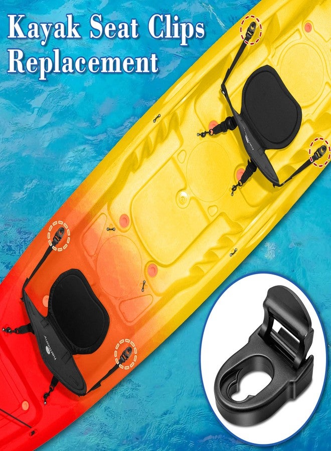 HLOGREE 4Pcs Kayak Seat Clips Replacement,Kayak Seat Clip Parts Fit for Lifetime Emotional,Kayak Seat Belt Clips,Kayak Seat Repair Clip,Kayak Straps Seat Clip with Straps,Kayak Accessories - Image 3