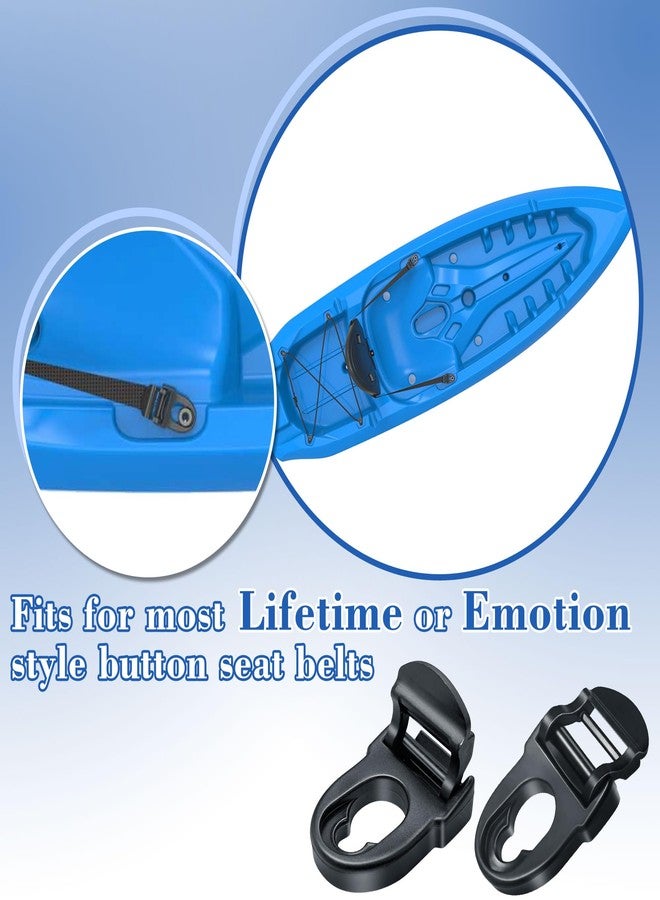 HLOGREE 4Pcs Kayak Seat Clips Replacement,Kayak Seat Clip Parts Fit for Lifetime Emotional,Kayak Seat Belt Clips,Kayak Seat Repair Clip,Kayak Straps Seat Clip with Straps,Kayak Accessories - Image 4
