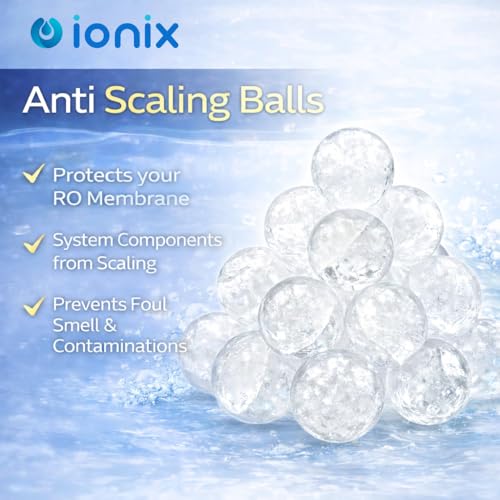 IONIX Pack of 30 Antiscalant Solid Balls, Convert Hard to Soft Water, Food Grade Material, Anti Scaling Balls for RO, for Tank, for Washing Machine, 30 Pieces, Transparent - Image 4