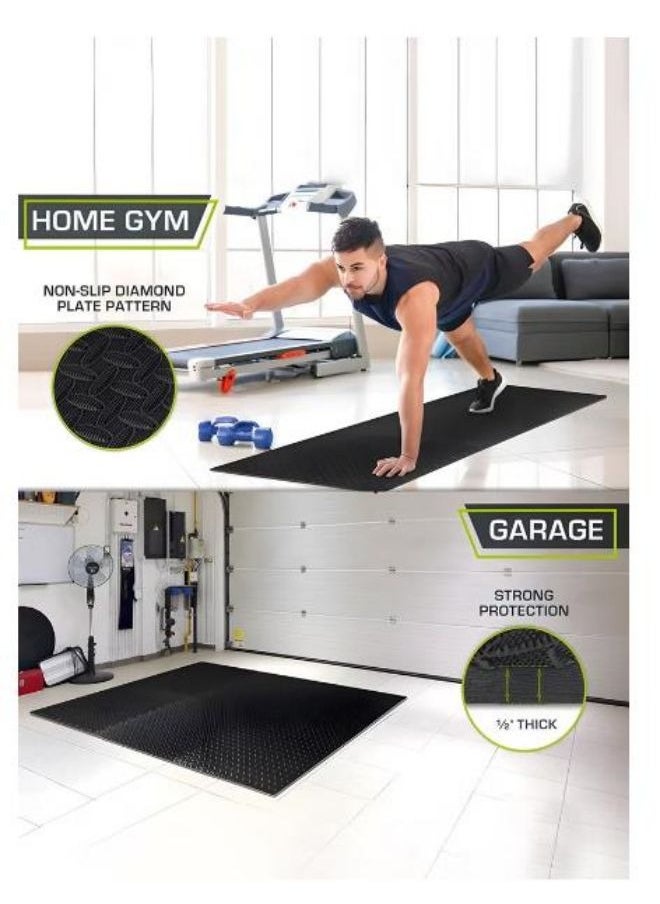 Generic - Puzzle Exercise Floor Mats Eva Leafy Mat Jigsaw Floor Mat Foam Gym Mats Interlocking Protective Floor Mats Suitable For Home And Gym Equipment 30*30cm Black Color - Image 1