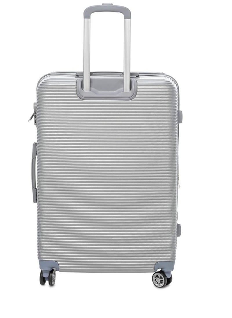 Generic - Spinner travel bag, size 28, silver color with TSA lock; expandable double zipper; made of (ABS) - Image 1