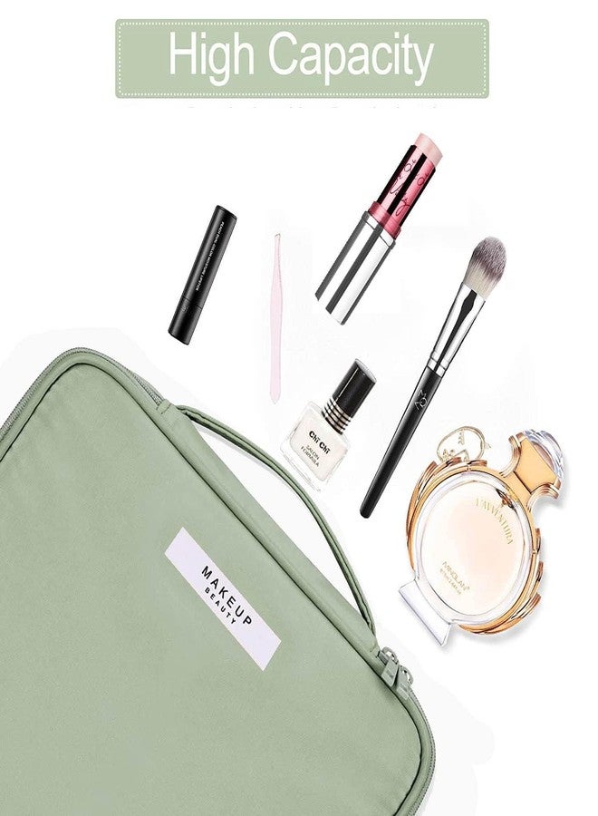 Flywind Cosmetic Organizer Bag with Pouch, Makeup Pouch for Home and Travel, Makeup Organiser for Brushes, Toiletries, Cosmetics for Women (Light Green) - Image 4