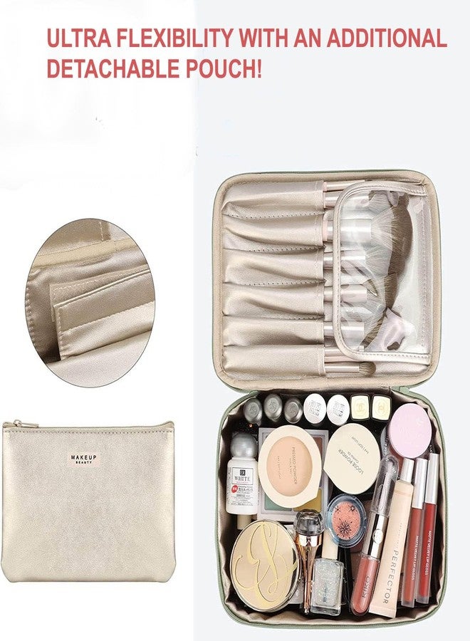 Flywind Cosmetic Organizer Bag with Pouch, Makeup Pouch for Home and Travel, Makeup Organiser for Brushes, Toiletries, Cosmetics for Women (Light Green) - Image 5