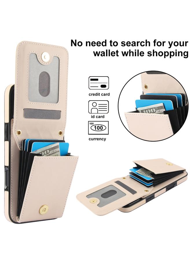 S-TOP Case For iPhone 16 Plus YM015 Crossbody Rhombic Card Bag RFID Phone Case - Image 4