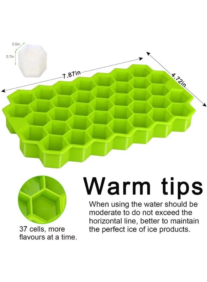 Goolsky Hexagonal Honeycomb Silicone Ice Cube Tray - 37-Cavity Beehive Ice Mold for Frozen Balls, Drink Accessories, Beverage Cooling, Nontoxic Material, Home Bartenders, Enthusiasts - Image 5
