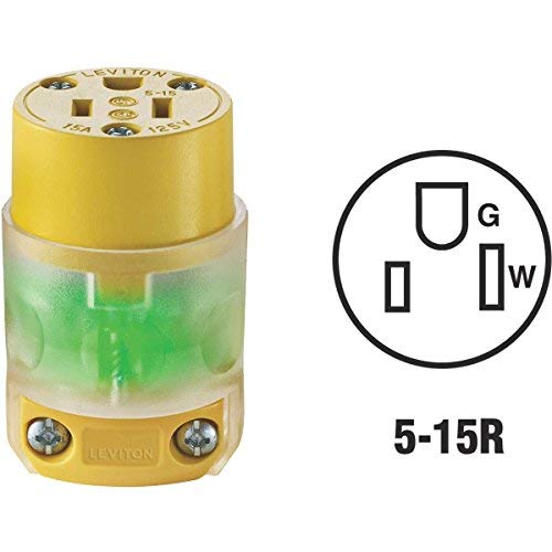 Leviton Grounding Lighted Cord End Replacement, 515CV-LIT - Image 3