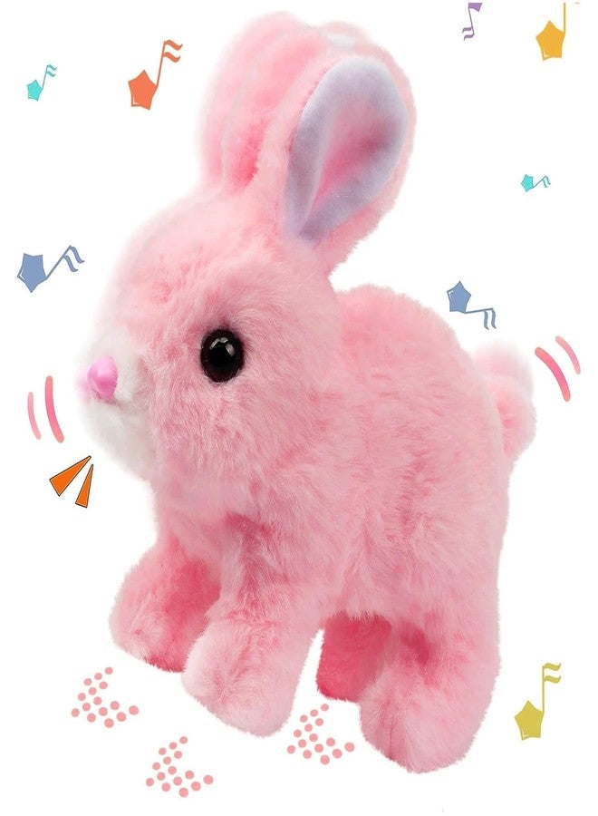 Darseval Hopping Jumping Rabbit Interactive Electronic Pet Plush Bunny Toy with Sounds and Movements Animated Walking Wiggle Ears Twitch Nose Gift for Toddlers Kids - Image 1