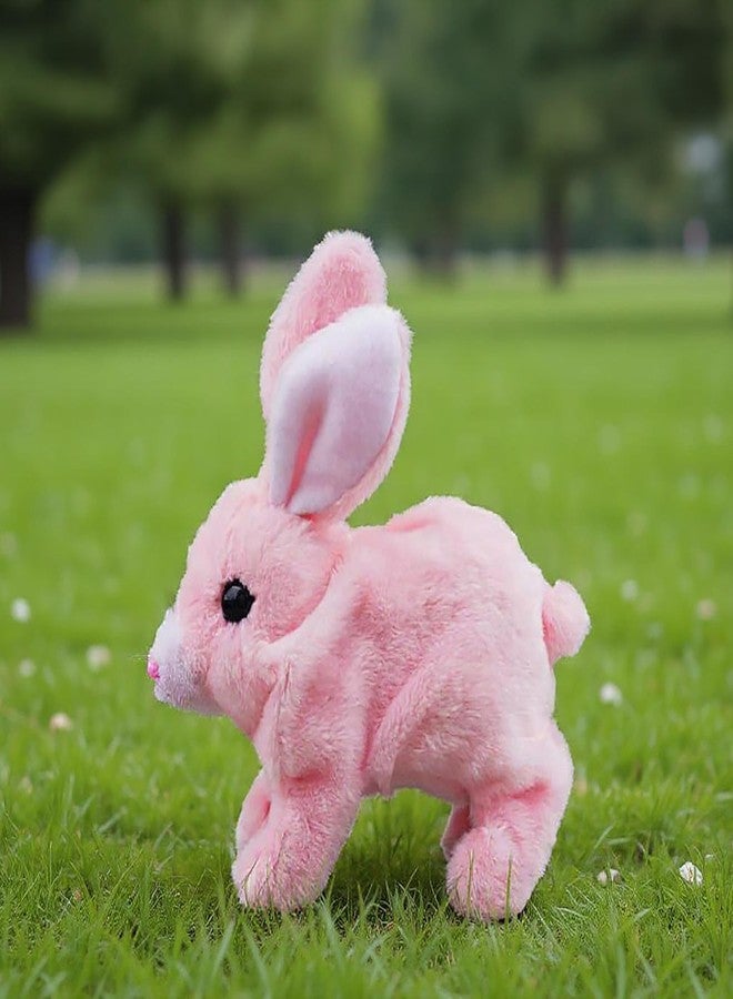Darseval Hopping Jumping Rabbit Interactive Electronic Pet Plush Bunny Toy with Sounds and Movements Animated Walking Wiggle Ears Twitch Nose Gift for Toddlers Kids - Image 5