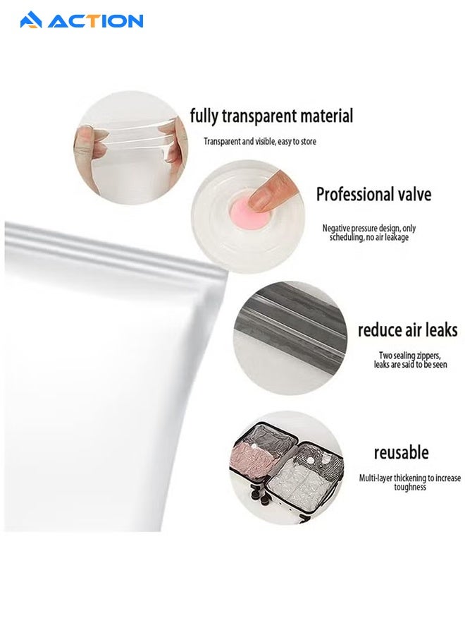 أكشن أكياس تخزين فراغ ممتازة مع مضخة كهربائية، 6 عبوات (2 جامبو، 2 كبير، 2 متوسط)، أكياس توفير المساحة قابلة لإعادة الاستخدام للملابس والمراتب والبطانيات والألحفة والوسائد والألحفة واللحاف والسفر - Image 5