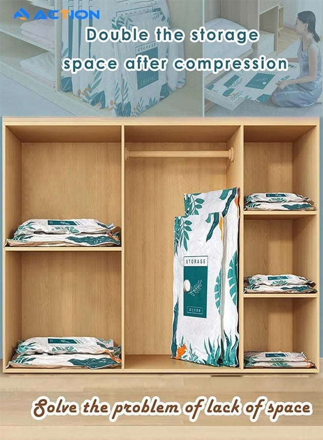 ACTION 6 Pack Vacuum Storage Bags With Hand Pump, 2 Large + 2 Medium + 2 Small Plastic Packaging Bags, Space Saver Vacuum Seal Bags For Clothing, Travel Luggage, Blankets, Comforters - Image 5