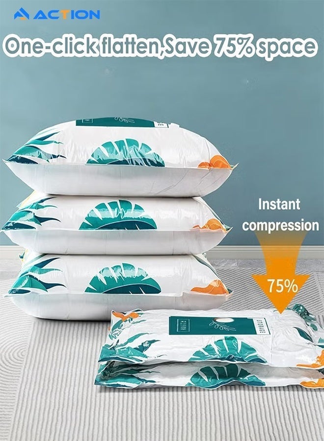 ACTION 6 Pack Vacuum Storage Bags With Hand Pump, 2 Large + 2 Medium + 2 Small Plastic Packaging Bags, Space Saver Vacuum Seal Bags For Clothing, Travel Luggage, Blankets, Comforters - Image 4