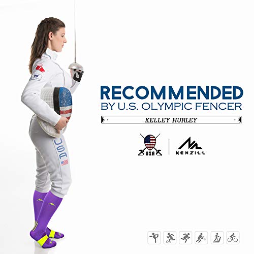 NEWZILL Medical Compression Socks for Women & Men, 20-30 mmHg Knee-High Support for Circulation, All-Day Comfort for Work Travel Running Cycling and Fitness (Purple, L/XL) - Image 5