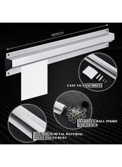 Henoyso 4 Pieces Aluminum Order Rack Restaurant Ticket Holder Ticket Rack Silver Kitchen Slide Check Rack Desk Receipt Holder For Office Cafes Pubs (18 Inch)  - Image 2