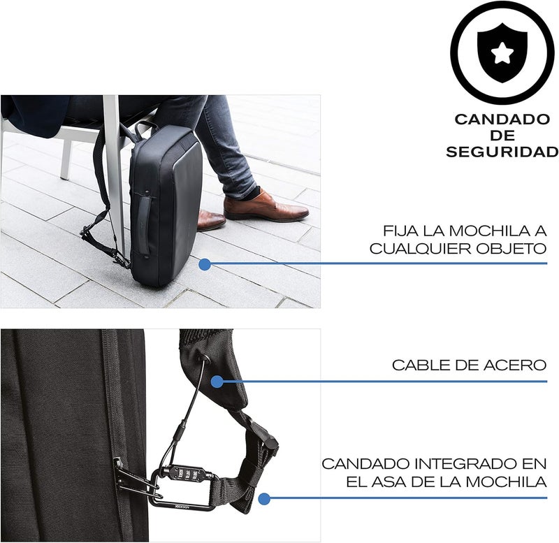 XDDesign XD Design Bobby Bizz Anti-Theft Laptop Backpack & Briefcase w/USB (Unisex Bag) - Image 3