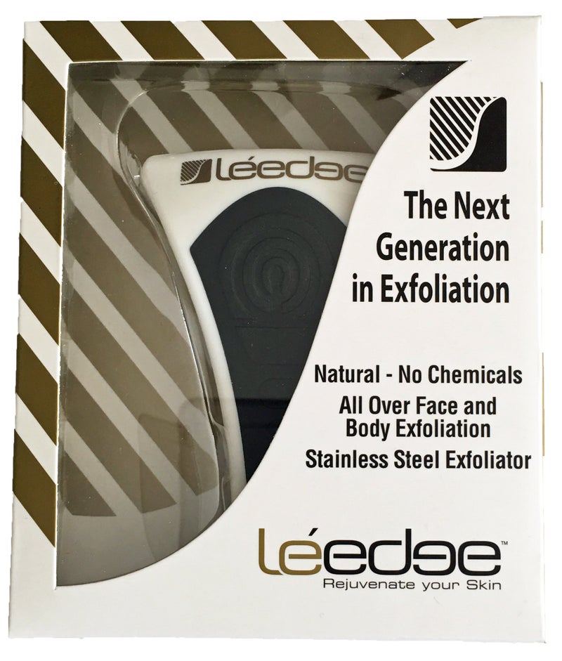 Le Edge Full Face and Body Exfoliator Black with Gold Print
