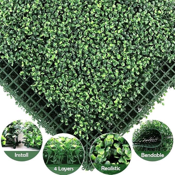 co arma Artificial Grass Green Easy to Install Indoor Outdoor Wall Decoration Suitable for Gardens, Offices, Pools and Decks 60 * 40cm (10) - Image 5