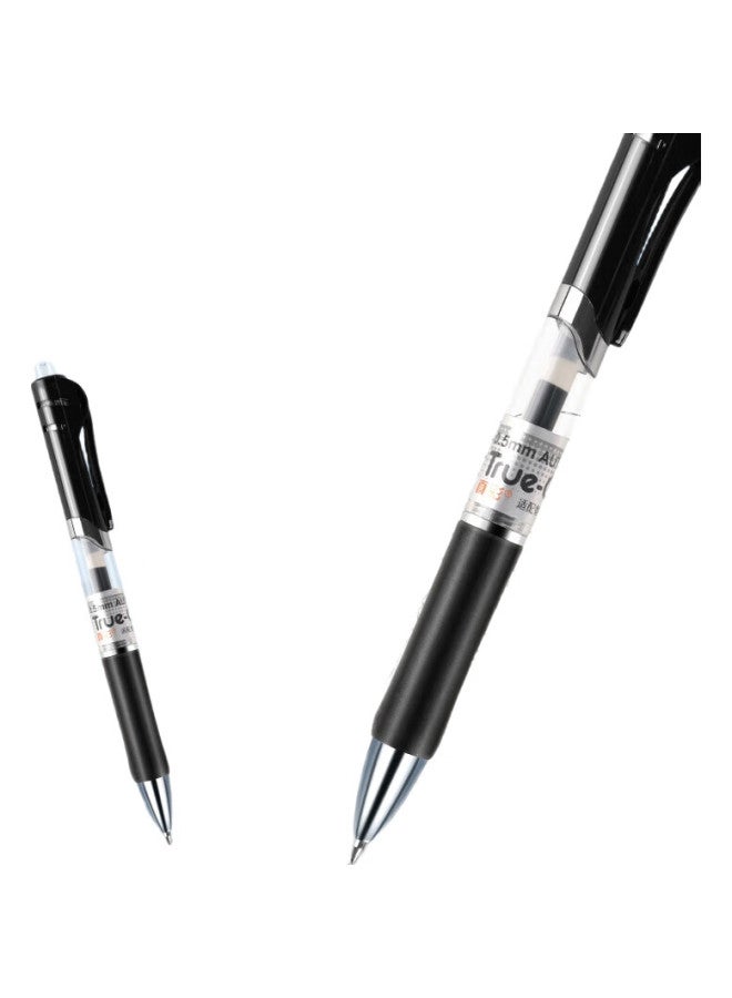 Truecolor 0.5Mm Red Quick-Drying Retractable Gel Pen, Bullet Tip, Business Office Signing Pen, Water-Based Pen, Student Exam Stationery, Meeting Record Pen, 12 Pens/Box, Ak35 - Image 1