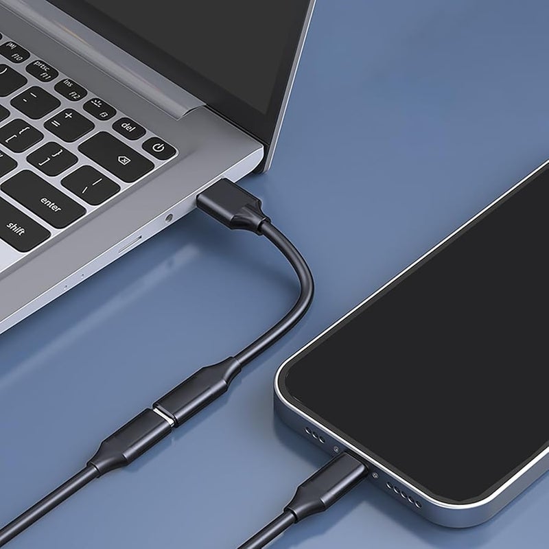 محول USB 3 ذكر إلى نوع C أنثى سريع 10 جيجابت في الثانية لمزامنة البيانات والشحن السريع بطول 150 سم - Image 3
