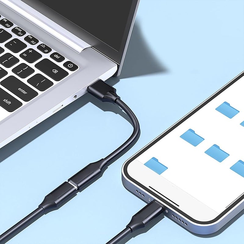 محول USB 3 ذكر إلى نوع C أنثى سريع 10 جيجابت في الثانية لمزامنة البيانات والشحن السريع بطول 150 سم - Image 5