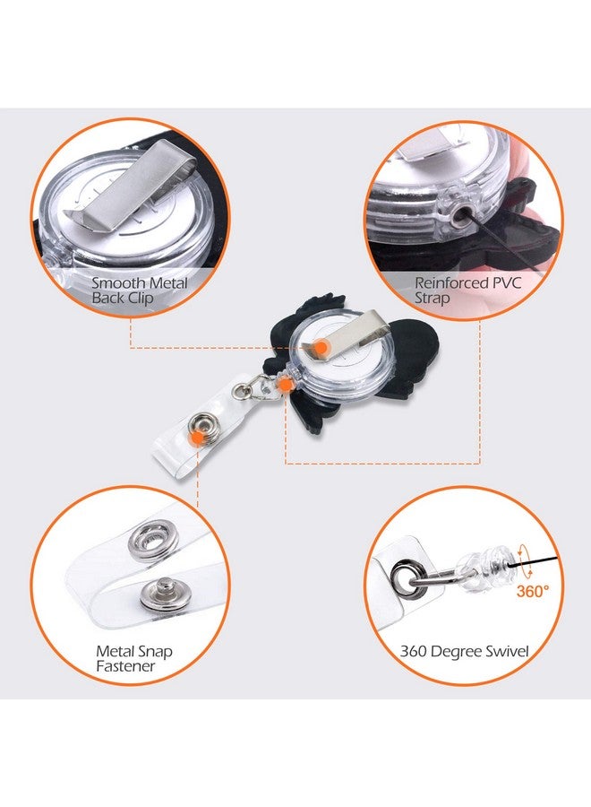 Finex 5 Pcs Set Pika Poke Ball Badge Id Clip Reel Retractable Holder Office Work Nurse Name Badge Tag Clip On Card Holders Cute 30 Inch Cord Extension - Image 3