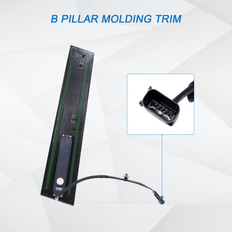 JDMSPEED جديد تزيين عمود B مع لوحة مفاتيح دخول الباب بديل لفورد إكسبلورر 2011-2019 يستبدل DB5Z-7820555-AC تزيين عمود الباب السائق الأمامي الجانب الأيسر الخارجي - Image 5