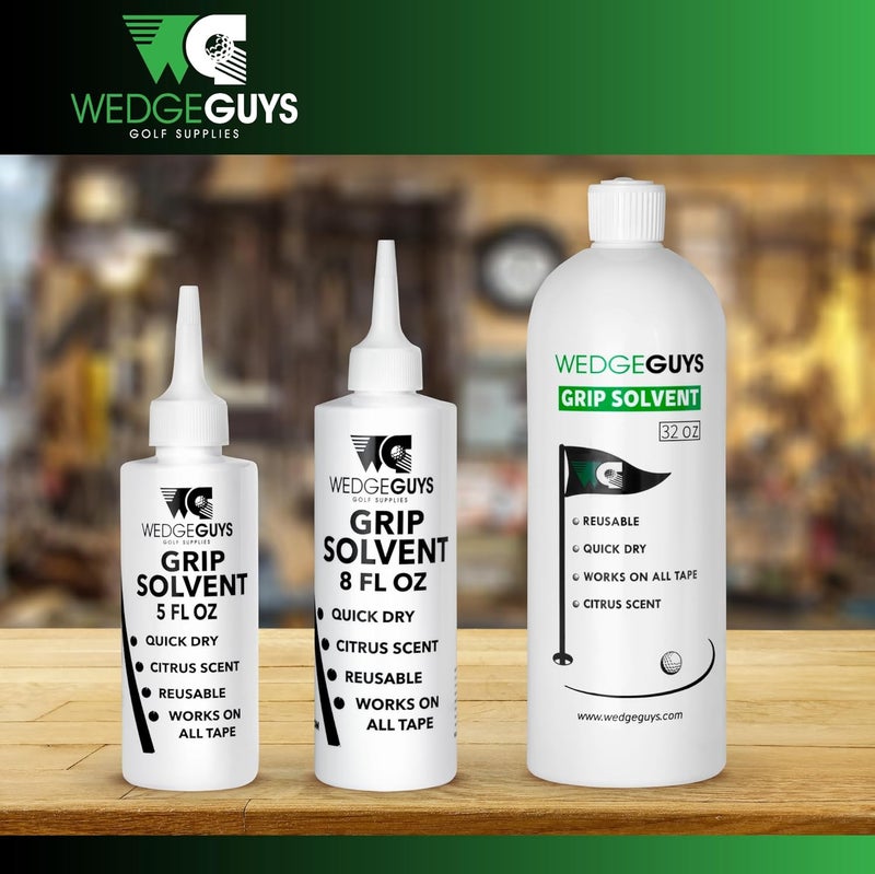 ويدج جايز محلول إعادة تركيب مقابض الجولف الاحترافي من Wedge Guys، بحجم 4 أو 32 أونصة، لتسهيل إعادة التركيب وإصلاح مضارب الجولف (4 أونصة) تفاصيل متعددة الاستخدام - Image 3