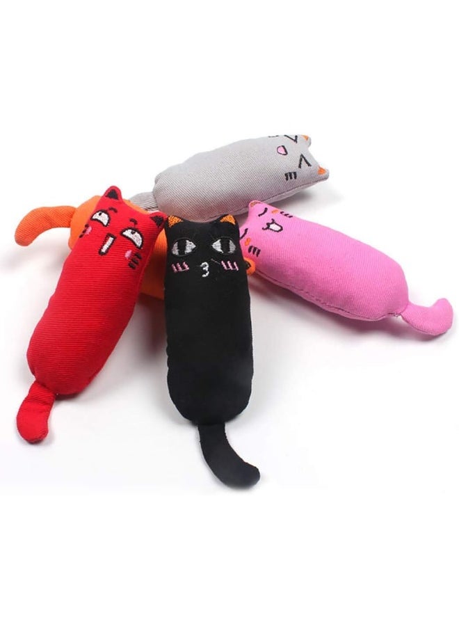 Mumoo Bear Mumoo Bear 5 Pack Cat Squeaky Catnip Toys Plush Animal Chew Toys For Teething Puppies Animal/Kitten Interactive Toys/Plush Games  - Image 1