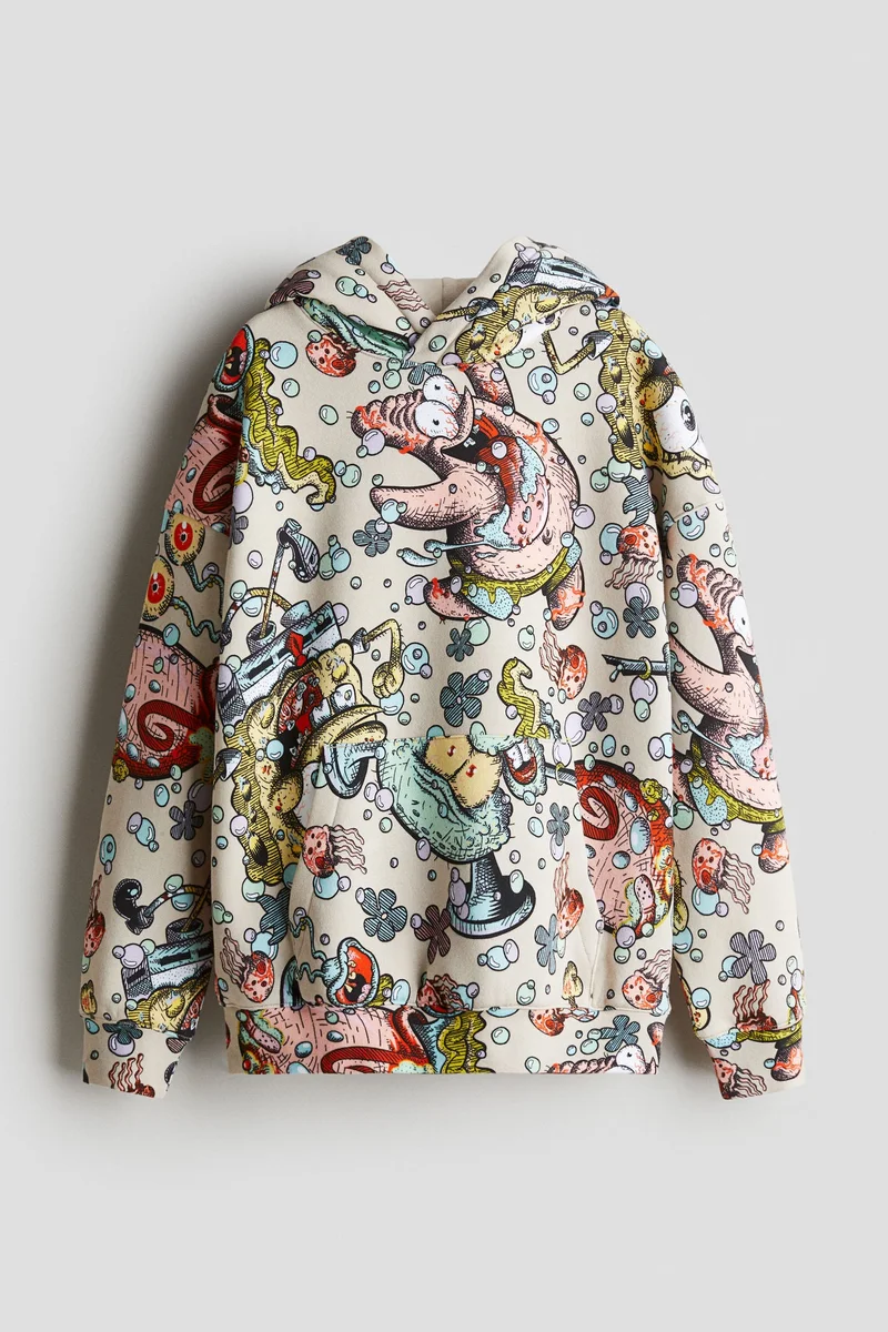 اتش اند ام Motif-detail hoodie