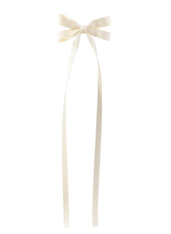 Shivashay Sweet Double-layer Bow, Long Ribbon, Hair Clip, Braided Satin Ribbon, Duckbill Clip, Side Hairpin, For Women's & Girls Clip - Image 4