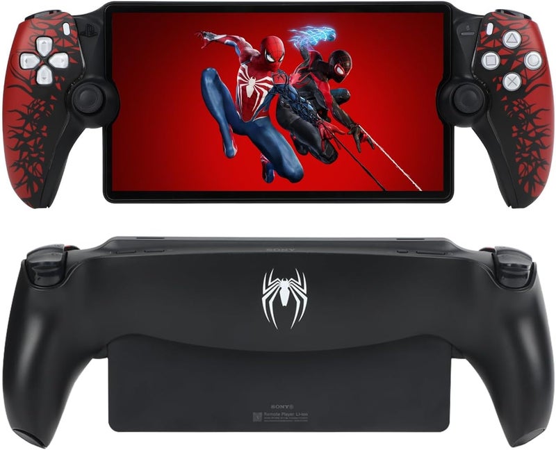 SOLARAE Replacement Faceplates for PlayStation Portal Remote Player, Protective Shell Cover for Handheld Console, Durable ABS Material Gaming Case for PS Portal, Matte Finish, Red and Black Accents - Image 1