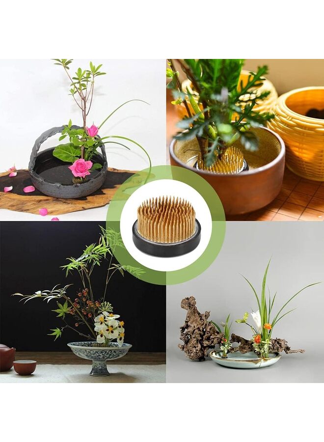 3PCS Flower Frog Holder/Round Flower Fixed Tools with Brass Needle,3 Sizes Flower Arrangement Pin for Garden Home Decoration(0.9inch 1.34inch 1.6inch) - Image 5