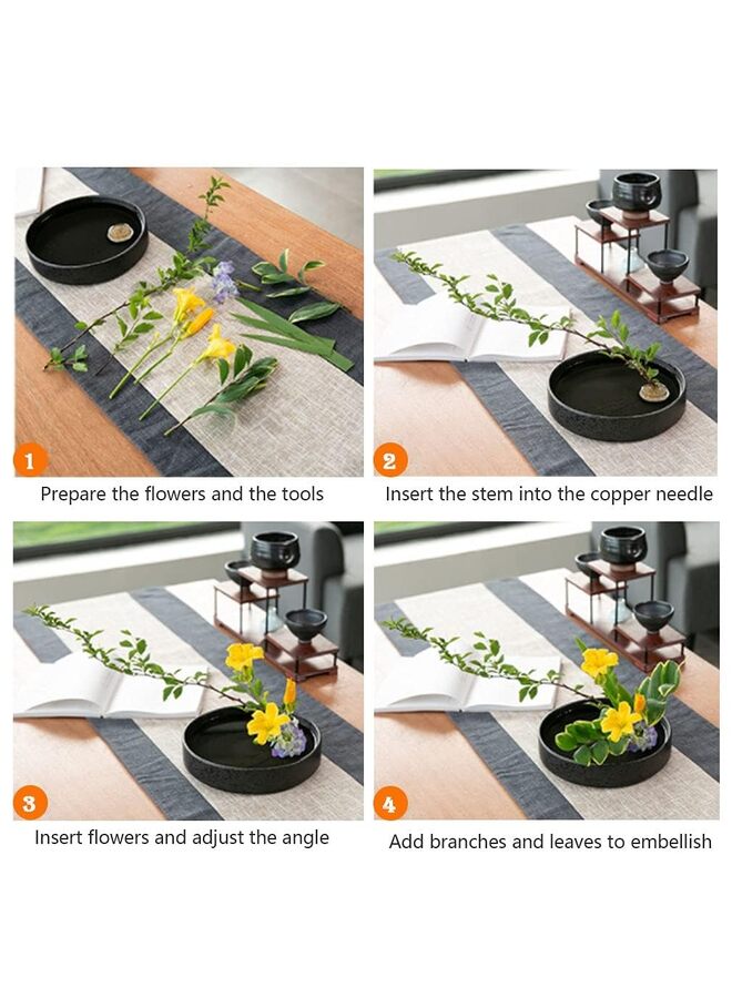 3PCS Flower Frog Holder/Round Flower Fixed Tools with Brass Needle,3 Sizes Flower Arrangement Pin for Garden Home Decoration(0.9inch 1.34inch 1.6inch) - Image 4