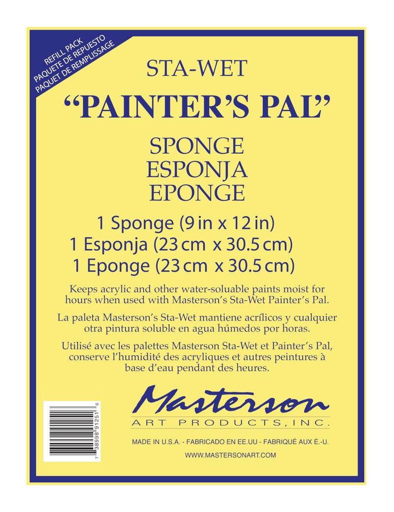 Masterson Sta-Wet Painterâ€™s Pal Palette Sponge Refill 1 Pack - Image 1
