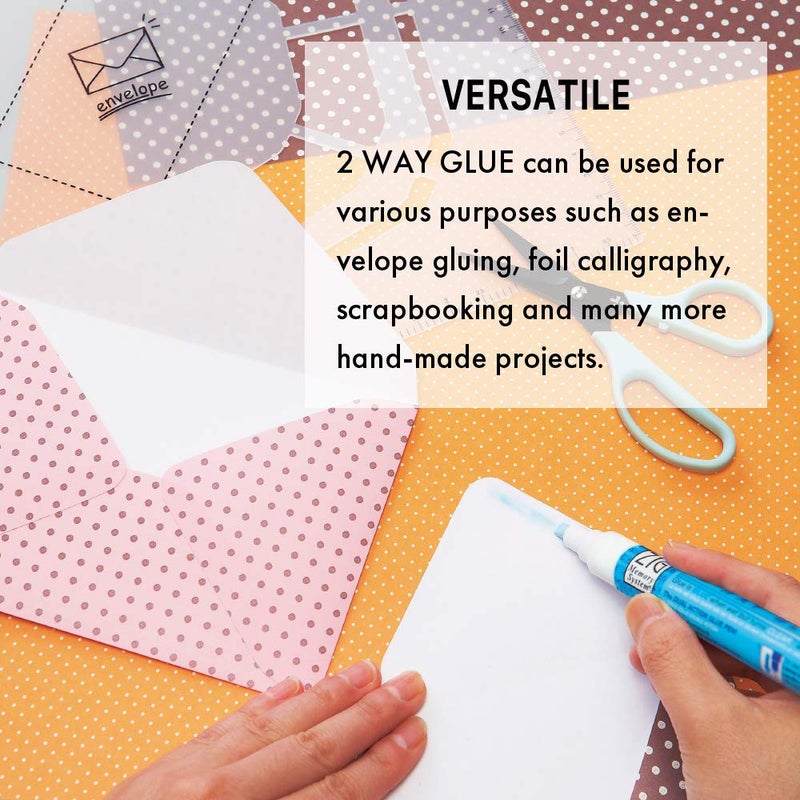 Zig Kuretake Zig Corporation 2-Way Glue Pen 3P  Chisel Tip - Image 4
