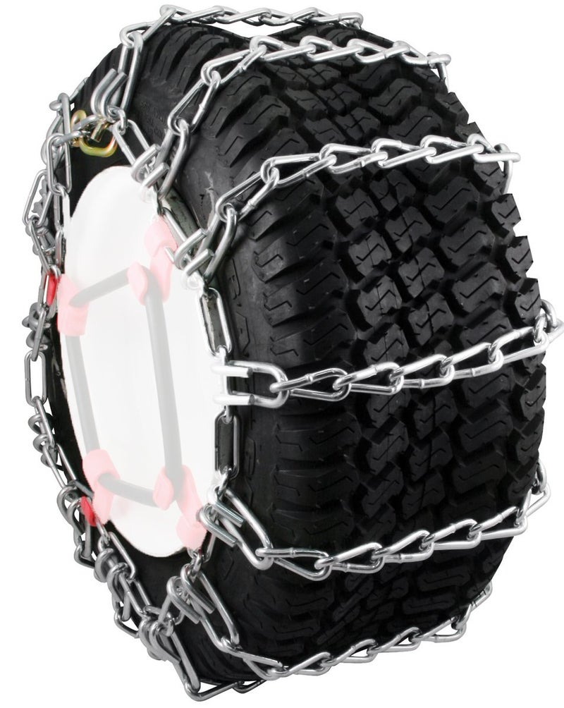 Security Chain Company 1061756 Max Trac Heavy Duty Zinc Traction Tire Chains Designed for Snow Blowers and Garden Tractors in Snow Ice and Mudd Set of 2