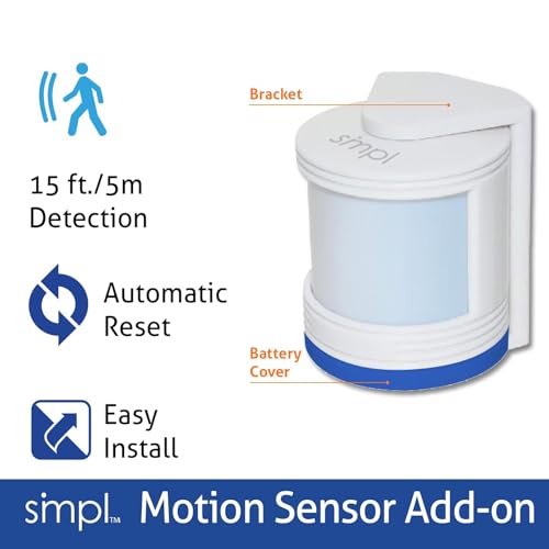 smpl Motion Sensor, Add-On for Alerts System, Monitor Your Door/Window/Cabinets/Drawers, Add up to 20 Sensors, Simple to Install, Signal up to 250ft, Live Technical Support - Image 3