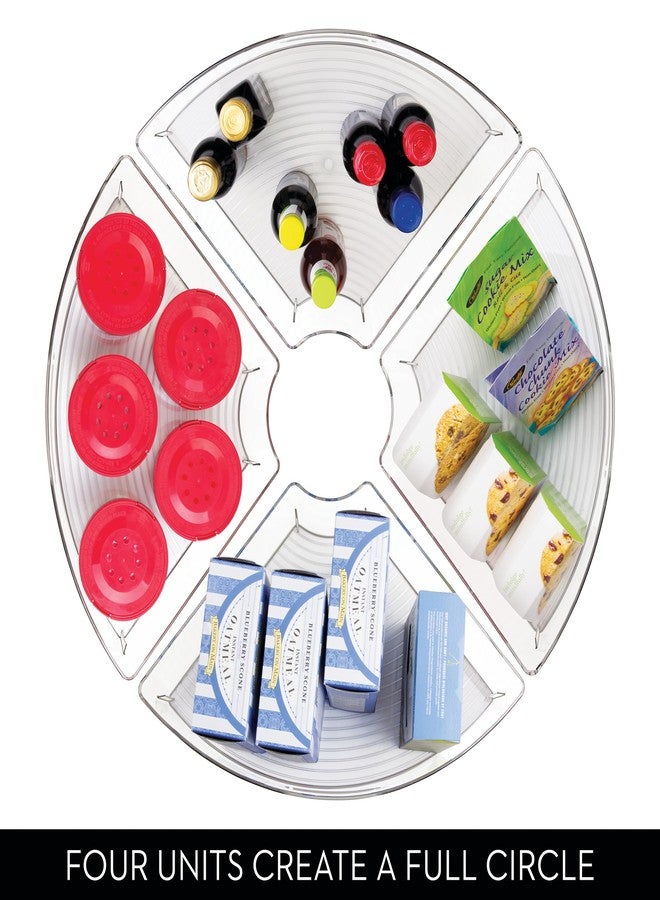 InterDesign iDesign Clear Plastic 1/4 Wedge Bin for Corner Lazy Susan Cabinet, Kitchen Cabinet Organizer, 2-Pack - Image 5