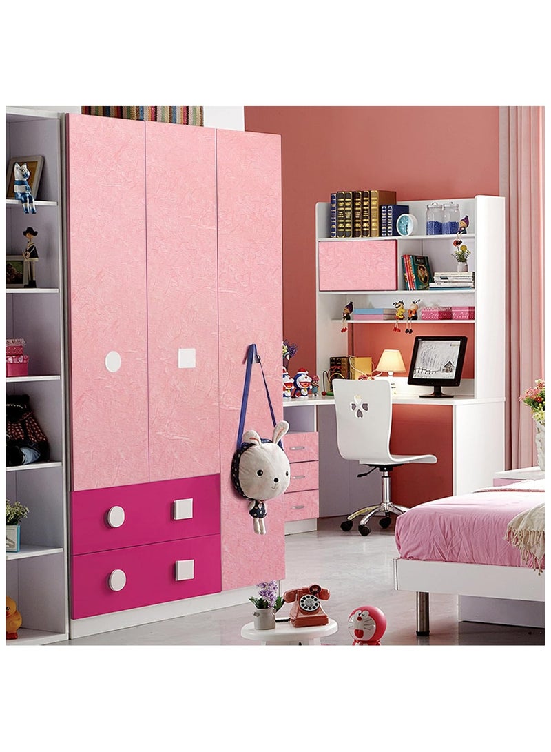 Anna 40cm x 5m Pink Textured Thick PVC Self-Adhesive Wallpaper - Image 4