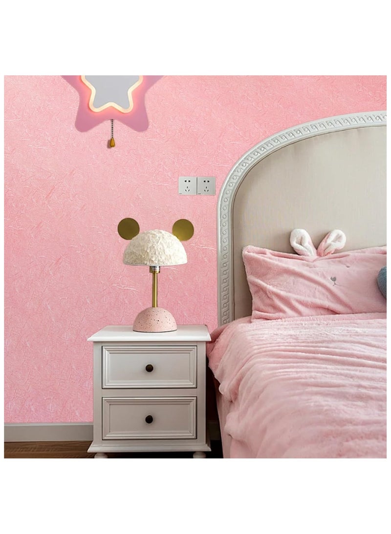 Anna 40cm x 5m Pink Textured Thick PVC Self-Adhesive Wallpaper - Image 2