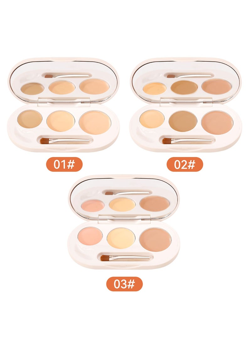 Sheloves Sheloves Concealer Palette Set - Creamy Formula with Brush - Ideal for Concealing Dark Circles Flawless Makeup and Brightening Skin(002)  - Image 2