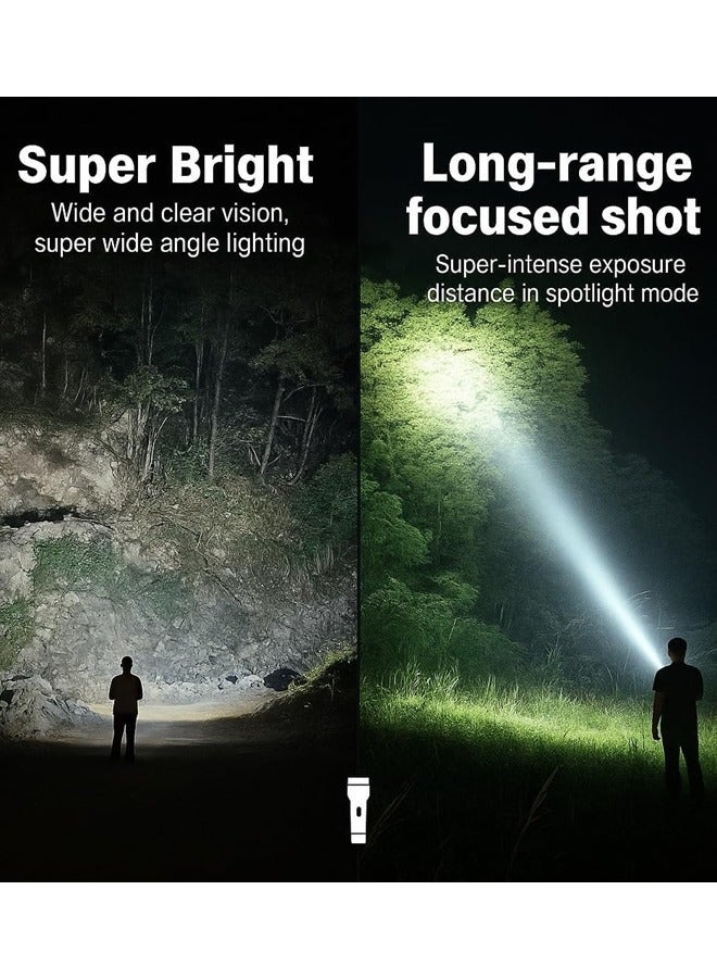 Rechargeable Flashlights,High Lumens Super Bright Led Tactical Flashlight Battery Powered Handheld Flashlights,Waterproof Torch, Zoomable,Long Range,for Camping,Car, Hiking, Emergency Survival Kits - Image 2