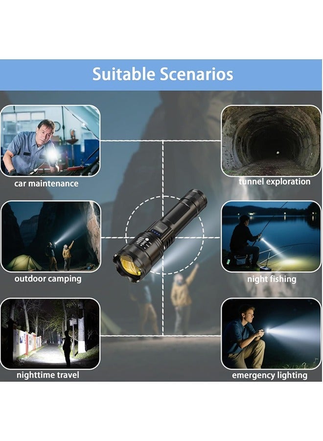 Rechargeable Flashlights,High Lumens Super Bright Led Tactical Flashlight Battery Powered Handheld Flashlights,Waterproof Torch, Zoomable,Long Range,for Camping,Car, Hiking, Emergency Survival Kits - Image 5