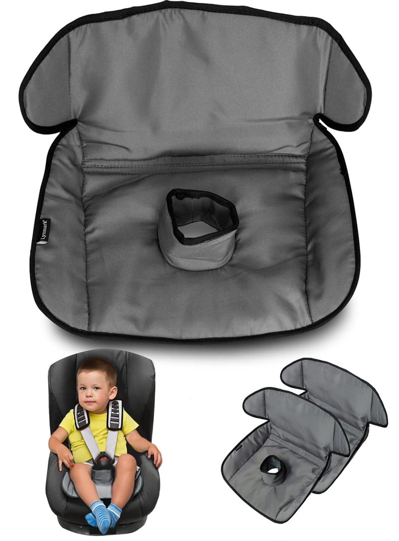 LynmarkÂ® 2x Potty Training Car Seat Protector Cover - Waterproof Soft Piddle Pads for Toddlers and Baby Carseat - Travel-Friendly Universal Washable Liner Mat for Spills, Nappy Leaks, Accidents - Grey - Image 1