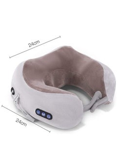 ELTRAZONE Electric Travel Neck Massage Pillow, U-Shaped Memory Foam Kneading Head & Neck Support Pollow, For Pain Relief, For Airplane, Train, Bus, Car Travel  - Image 2
