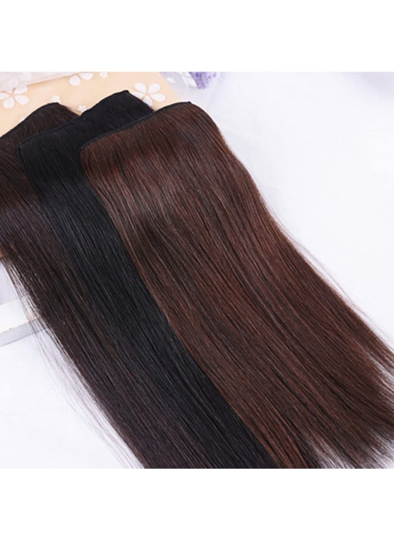 إستيل مشبك شعر طبيعي في قطع شعر غير مرئية قصيرة ومستقيمة وموجودة بشكل مزدوج لتنعيم الشعر مما يضيف كثافة شعر طبيعية باللون الأسود - Image 5