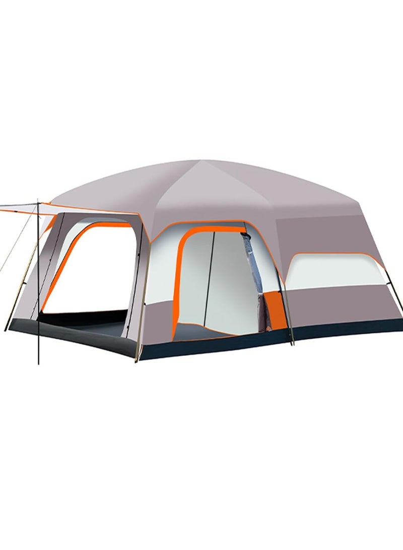 DubaiGallery خيام فاخرة للتخييم خيمة عائلية كبيرة مع غرف تتسع لـ 8-12 شخص مقاومة للماء بتصميم غرفتي نوم وغرفة معيشة واحدة - Image 1