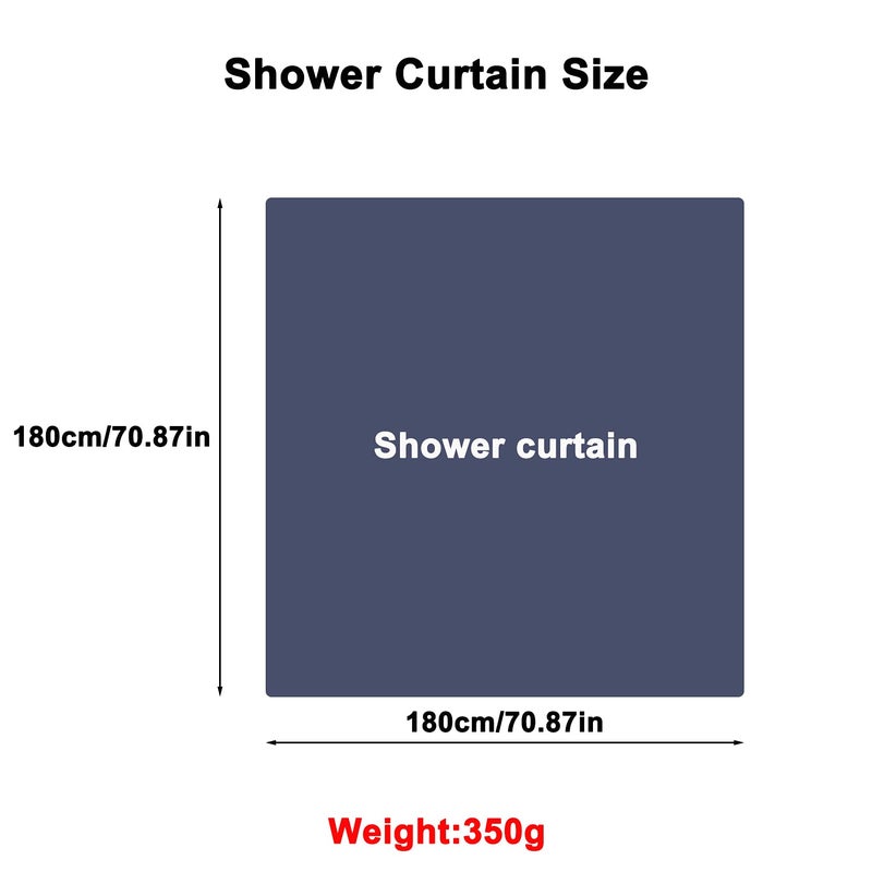 DDS-DUDES Christmas Shower Curtain Kids Bathroom Halloween Decor with 12 Curtain Hooks for Bathroom, Waterproof 71 x 71 inch (SC-06) - Image 3